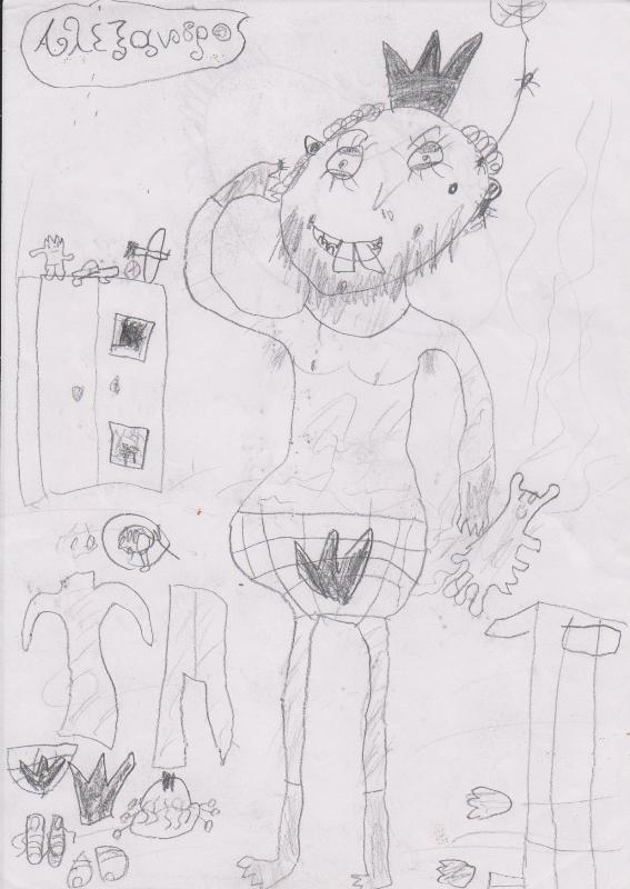 Ο βασιλιάς του παραμυθιού με τα μάτια του Αλέξανδρου.