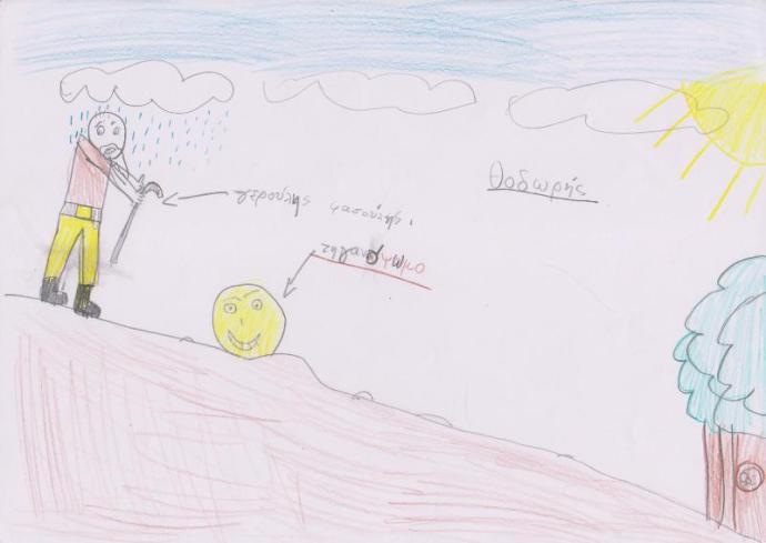 Ο φίλος μας ο Θοδωρής ζωγράφισε με αφορμή το παραμύθι “Η ιστορία ενός καλοψημένου τηγανόψωμου” 